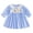 Blue, variant on Toddler Baby Girl Easter Dresses Meaningful Easter Bunny Cross Carrot Smocked Gingham Dress for Church