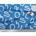 thumbnail image 3 of Soimoi Moss Georgette Fabric Alphabets,Waves & Fish Artistic Decor Fabric Printed Yard 42 Inch Wide, 3 of 3