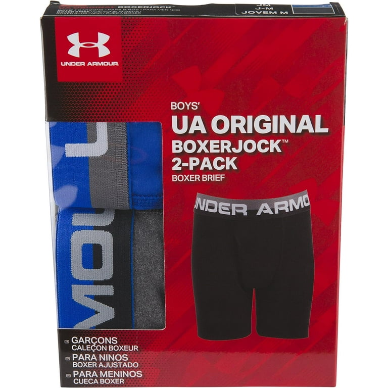 Under Armour Boys' Performance Boxer Briefs, Lightweight & Smooth Stretch  Fit X-Large Ultra Blue (27x / Cool Grey