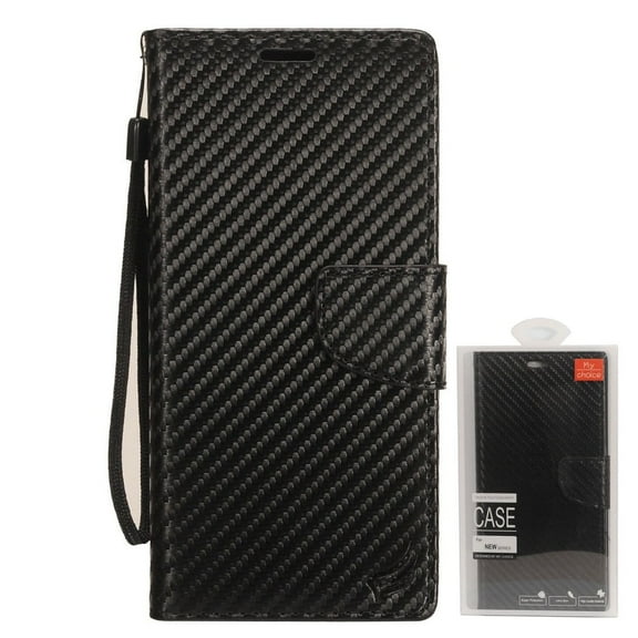 GSA Carbon Fiber Flip Wallet Case for LG Stylo 6 - Black