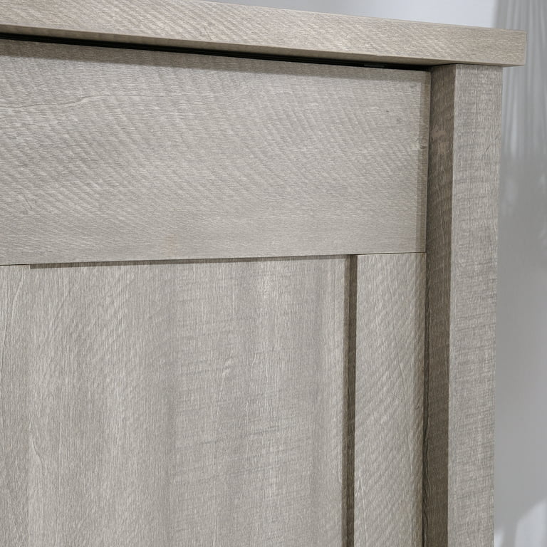 Sauder Sliding Door Storage Cabinet, Spring Maple Finish, Size: 27.1 Large x 15.4 W x 63.0 H, Gray
