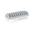 thumbnail image 3 of Manhattan 10-Port USB Charging Station - 120 W - 120 W - 120 V AC, 230 V AC Input - 5 V DC/3 A, 9 V DC, 12 V DC Output - White, Gray, 3 of 5