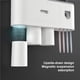 thumbnail image 2 of Soporte Multifunción Para Cepillos De Dientes Con Dispensador Automático De Pasta De Dientes Y Cajón De Almacenamiento Organizador De Baño Montado En La Pared Sin Perforaciones Advancent HA016596-00, 2 of 7