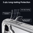 thumbnail image 4 of CoverON For Samsung Galaxy A14 5G Case, Hybrid Slim fit Hard Back TPU Rim Phone Rigid Cover, Clear with Chrome Buttons, 4 of 8