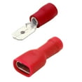 thumbnail image 1 of 100pcs Male & Female Insulated Spade Quick Splice Wire Terminals Wire Crimp Connectors (Red), 1 of 1
