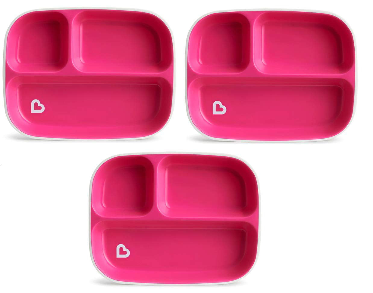 Munchkin Splash Divided Plate, Pink, 1 Pack - Walmart.com