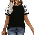 thumbnail image 6 of Baseball Shirts for Women Round Neck Short Sleeve Blouse Tropical Graphic Tees Summer Going Out Tops Blusas Casuales Para Mujer, 6 of 8