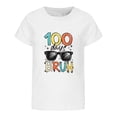 thumbnail image 4 of ZHOGXU Kids Teens Girls T Shirts Short Sleeve Crew Neck Back To School Graphic Print Loose Fit Comfortable Top Tees For Casual Daily Wear,White,2-3 Years, 4 of 4