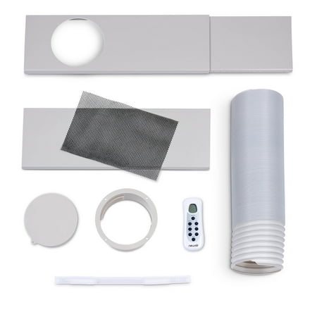 NewAir - 525 Sq. Ft. Portable Air Conditioner and Heater, 8,600 BTUs (8,532 BTU, DOE), Window Venting Kit and Remote Control - White