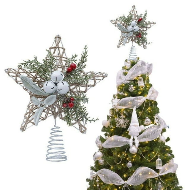 BKRE Transform Your Holidays: Stunning Top With Luminous Wrought & Rope Star For A Magical Atmosphere!