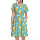 thumbnail image 1 of Fotbe Beer Vestido Largo de Moda para Mujer, Vestido Tipo Camiseta con Manga Corta y Estilo Casual a Rayas y Bloques de Color, 1 of 6