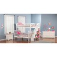 thumbnail image 3 of Leo & Lacey Twin Over Full Staircase Bunk Bed in White, 3 of 4