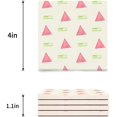 thumbnail image 3 of FMSHPON Hello Summer Pink and Green Set of 6 Coaster for Drinks, Absorbent Ceramic Stone Coasters Cup Mat with Cork Base for Home Kitchen Room Coffee Table Bar Decor, 3 of 4