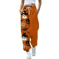 thumbnail image 2 of FADAACAI Women's Cotton Sweatpants Halloween Sweatpants Halloween Pj Pants Halloween Pajama Pants Women Wide Leg Sweatpants Workout Sweatpants WomenFall Pajamas Women Orange L, 2 of 6