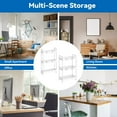 thumbnail image 6 of Oumilen 2 Pack 3 Tier Slim 15.4" Storage Kitchen Cart, Shelving Unit Rolling Rack with Wheels, White, 6 of 7