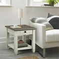 thumbnail image 2 of Lexicon Granby Wood 1 Drawer End Table in Antique White, 2 of 6