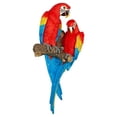 thumbnail image 2 of Design Toscano QL11295 Tropical Scarlet Macaws Wall Sculpture, 22 Inch, Polyresin, Full Color, 2 of 5