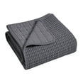 thumbnail image 4 of Levtex Home - Mills Waffle - Full Bedspread Set - Charcoal Cotton Waffle - Bedspread Size (100 x 104in.), Sham Size (26 x 20in.), 4 of 6