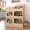 Oak-Style2, variant on ChVans Large Potato Storage Wood Bin, Wooden Bread Storage Bins, Decorative Potato and Onion Storage Bin with 4 Doors, Potato Bin with Grocery Section, Wooden Vegetable Storage Box with Lid