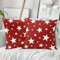 thumbnail image 5 of 4th of July Pillow Covers 16x16 Inch Set of 2 Patriotic Red Stars Decorative Throw Pillows American Memorial Independence Day Pillow Cases Farmhouse Home Decor for Cushion Couch Sofa Outdoor, 5 of 6