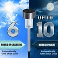Solar Path Lights, 12 Pcs Stainless Steel Solar Garden Light, Color