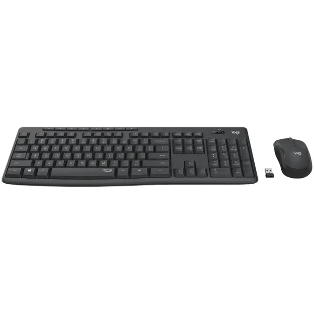 Logitech Silent Wireless USB Keyboard & Mouse, Full Numpad