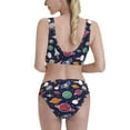 thumbnail image 5 of High Waisted Bikini Sets For Women, Rocket Satellite Swimsuits Tummy Control, Two Pieces Bathing Suit, 5 of 8