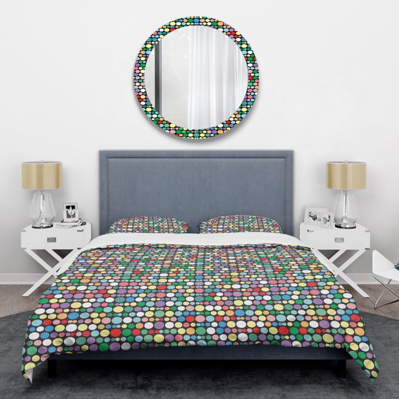 Designart 'Retro Pattern Abstract Design XII' Mid-Century Modern Duvet Cover Set