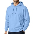 thumbnail image 3 of UDAUDU Mens Casual Cotton Hooded Collar Drawstring Hoodies 2026 Fall Fashion Pullover Sweatshirts Long Sleeve Shirts Sky Blue L, 3 of 9