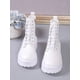 thumbnail image 3 of opean And American Style Minimalist Fashion Stripe Bottom Chunky Mid-high Heel Ankle Boots For Autumn/winter, Motorcycle Style Shoes, 3 of 5