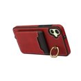 thumbnail image 6 of Wallet Back Case for Samsung Galaxy A05 with Wrist Strap, Stylish Magnetic Card Holder Finger Ring Kickstand PU Leather Lanyard Shockproof Slim Phone Case for Samsung Galaxy A05, Red, 6 of 7
