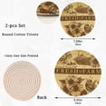 thumbnail image 2 of FREEAMG 2 Pcs Chic Sunflower Vintage Style Round Cotton Woven Pot Holders Trivets Set, Heat Resistant Pad Mat for Kitchen Decor Cup Kettle Cooking Supplies(7 and 9 inch), 2 of 5