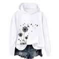 thumbnail image 4 of WZXFASHION Chandail à Capuche Décontracté Imprimé Pissenlit Automne Hiver pour Femmes Soldes Aujourd'hui Offres Prime Col Roulé, 4 of 4