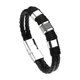 thumbnail image 2 of Pulsera de cuero tejido de aleación de PU con hebilla magnética para hombre, 2 of 4