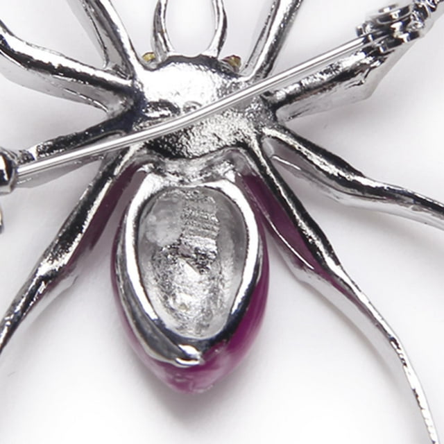 Broche de araña Zulema Clip de cristal rosa