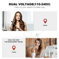 thumbnail image 3 of CNV 7 in 1 Curling Iron Wand Set,Dual Voltage Curling Wand with 7 Interchangeable Diamond Ceramic Hair Curler Wands with LCD Temperature Control Auto Shut Off Black, 3 of 4