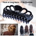 thumbnail image 3 of Extra Large Hair Claw Clips for Women Thick Long Curly Hair Nonslip Jumbo Strong Big Hold Jaws Clip Clamp Grip French Hair Styling Accessories 5.8 Inches long (Shiny Black & Shiny Brown), 3 of 5
