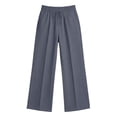 thumbnail image 5 of Oksale Athletic Pants for Women with Pockets and Drawstring Waist Joggers Cotton Pants Elastic Loose Comfy Wide Leg Pants Dark Gray 2XL, 5 of 10