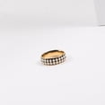thumbnail image 3 of Women Titanium Steel Ring Diamond Checkerboard Geometric, 3 of 6