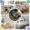 thumbnail image 4 of Black Gothic Sun Moon Flower Pattern Rectangle Tablecloth 60"x84",Waterproof Polyester Rectangle Table Cloth, Wipeable Spillproof Polyester Tablecloth for Dining, Camping, Indoor and Outdoor, 4 of 5