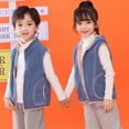thumbnail image 6 of Otqutp Autumn and Winter with Thickened Warm Boys and Girls Children's Wear Hooded Vest with Pocket Children's School Vest 1-11 Years (Navy,6-7 Years), 6 of 8