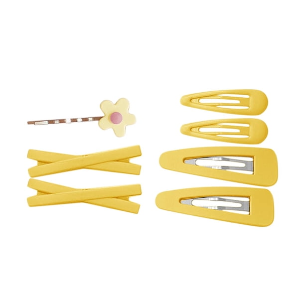 7x pinzas para el cabello para niñas, tocados de resina, joyería para el cabello a la moda, pasadores de regalo Amarillo Yuyangstore Pinzas de cabello