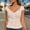 Beige, variant on Ruffled V-Neck T-Shirt, Women's Slim-Fit Cardigan, Bm Vest; Elegant Ruffled Neck Slim T-Shirt, Front-Open Cardigan-Style Sleeveless Top; Suitable for Casual Wear