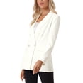 thumbnail image 4 of INSPIRE CHIC Work Office Business Casual Blazers for Women's Lapel Collar Dressy Casual Suit Jacket White XS, 4 of 5