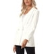 thumbnail image 4 of BLAZERS CASUAL DE NEGOCIO CHIC PARA MUJERES CON SOLAPA, CHAQUETA DE TRAJE CASUAL BLANCA TAMAÑO L, 4 of 6
