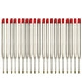 thumbnail image 1 of 5/10/20Pcs Ballpoint Pen Refill For Parker Pens Medium Point L:3.9 In Black Blue Red Ink Rods G2 Metal Refill Writing Stationery 20 PCS Red, 1 of 6