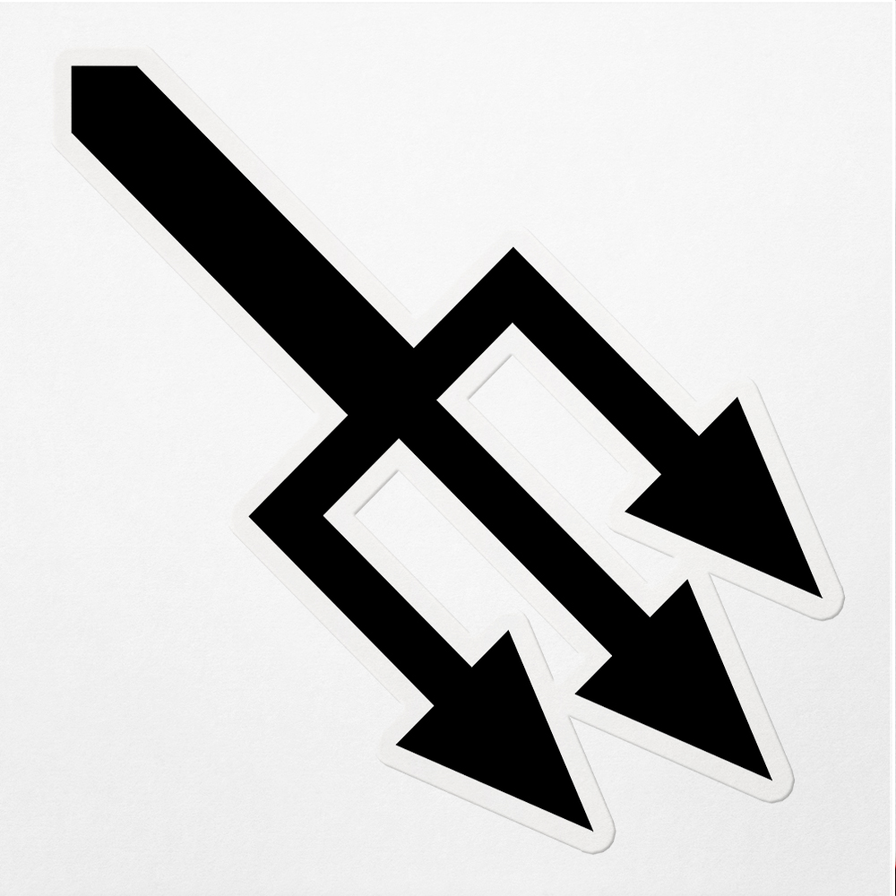 Trident Hand Sticker Vinyl Stickers Decals Of Trident - Waterproof - Apply On Any Smooth ...