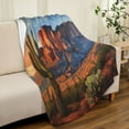 thumbnail image 3 of Desert Mountain Flannel Fleece Throw Blanket,Soft Warm Decorative Throw for Home Couch or Bed, Unique Gift for Family Friends and Travel Fans, 3 of 8