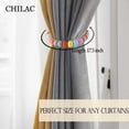 thumbnail image 5 of Colorful Boho Curtain Tiebacks 4 Packs: Stronge Magnet Wood Bead Curtain Tiebacks, Magnetic Curtain Tie Backs for Curtains Holder for Boho Nursery Decor, 5 of 6
