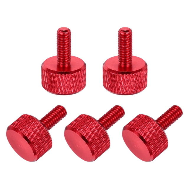 5 Pcs Vis à Pouce Plates M4x10mm pour Cartes Graphiques, Rouge